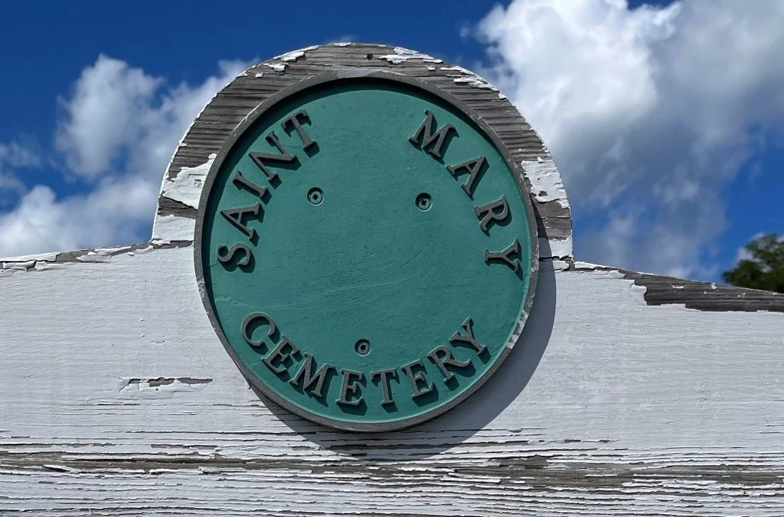 Saint Mary Cemetery Tauton sign